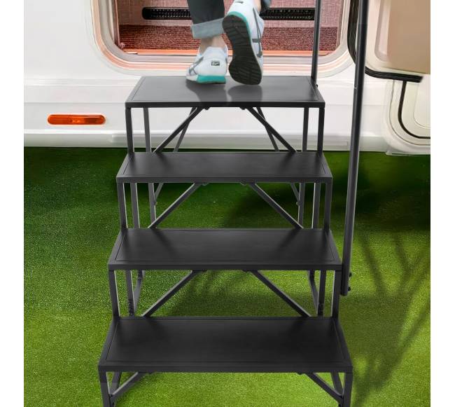 Laiptai kemperiams, 4 pakopų, su turėklais7