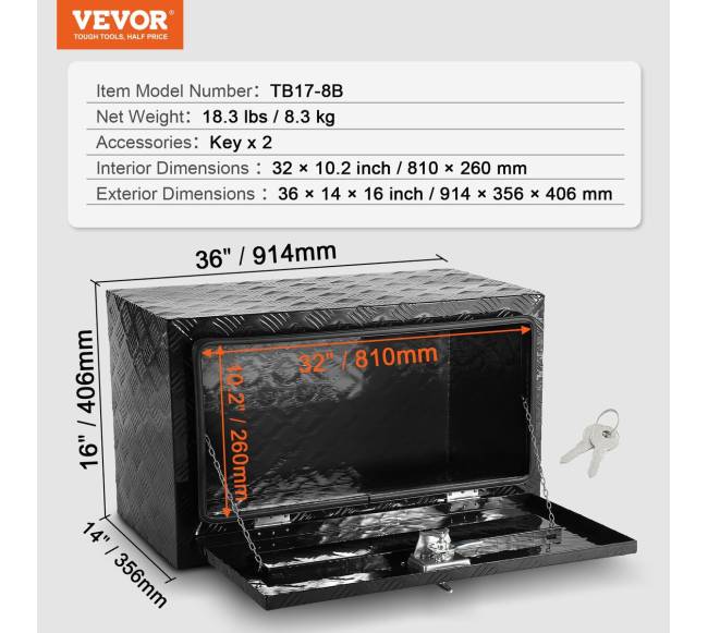 Požeminė aliuminio sunkvežimio įrankių dėžė6