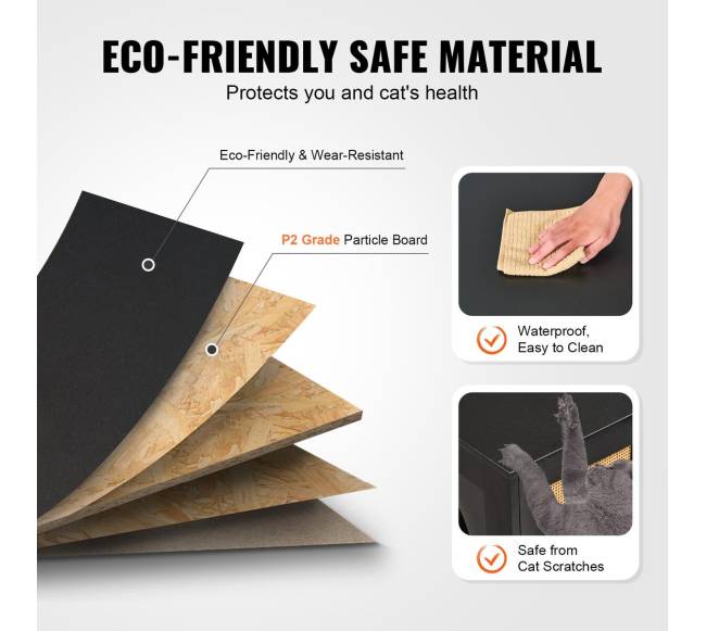 Medinė kačių dėžutės spintelė su dviem skyriumi5