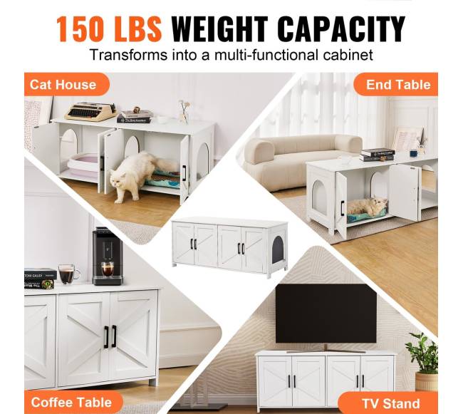 Katės kraiko dėžutės baldai su 2 erdvėmis4