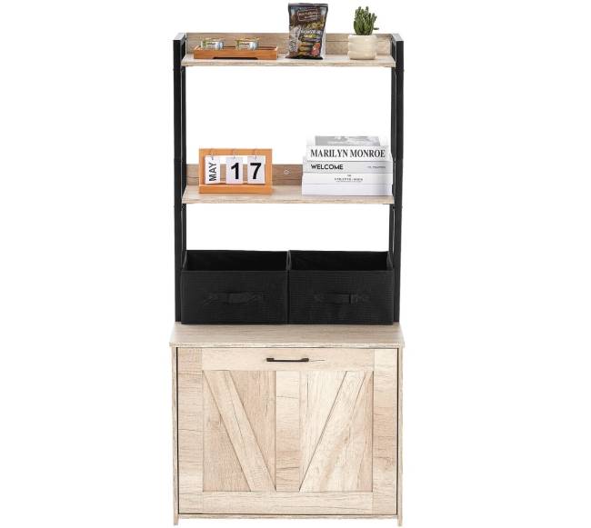 Katės kraiko dėžės baldų uždangalas su lentynomis9