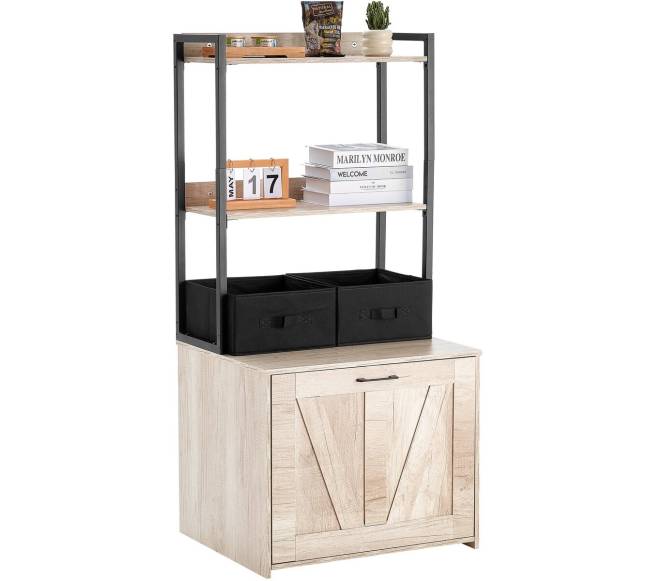 Katės kraiko dėžės baldų uždangalas su lentynomis10