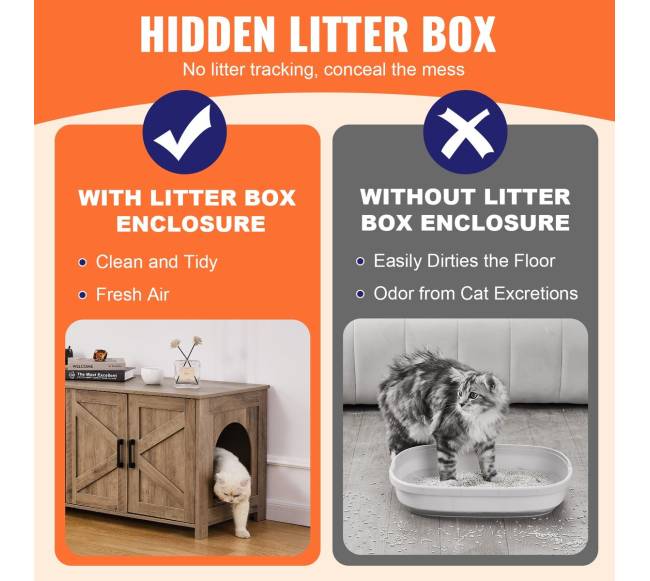 Katės tualeto dėžės baldai su dviem kambariais2