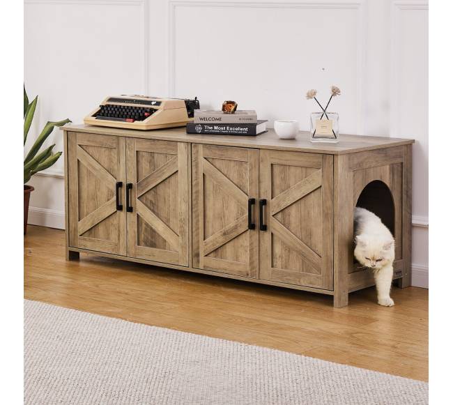 Katės tualeto dėžės baldai su dviem kambariais7