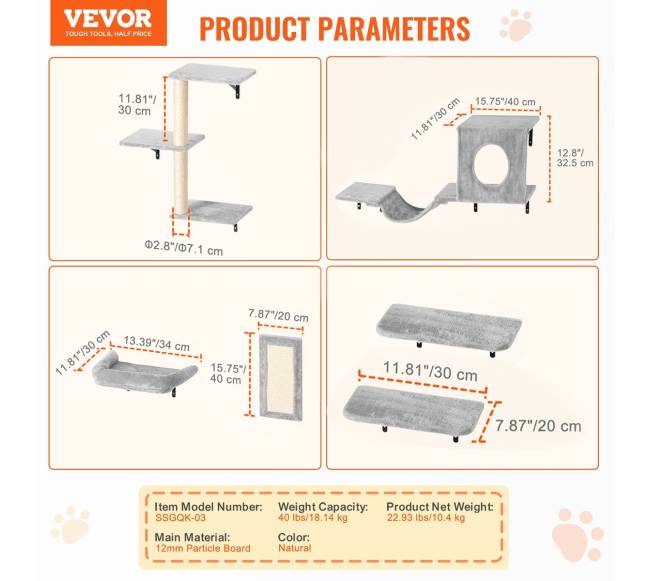 Sieninės lentynos katėms su šuolių lentomis6