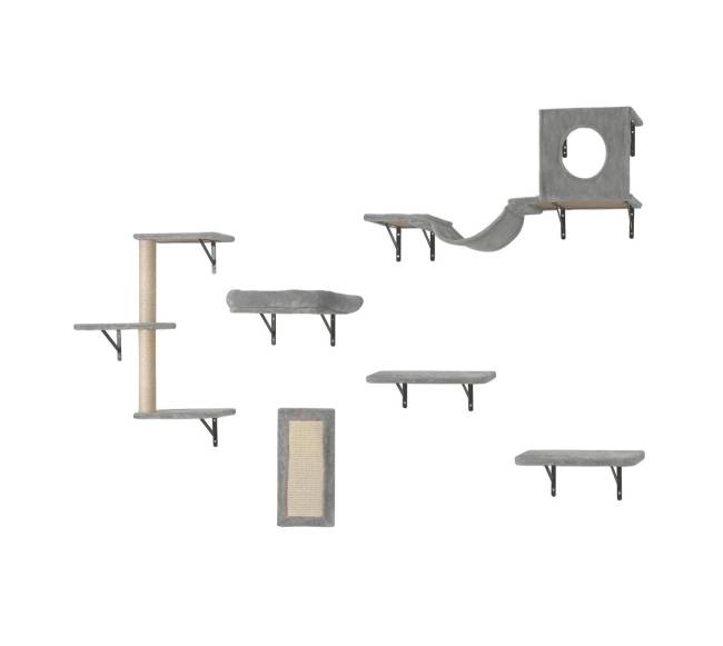 Sieninės lentynos katėms su šuolių lentomis8