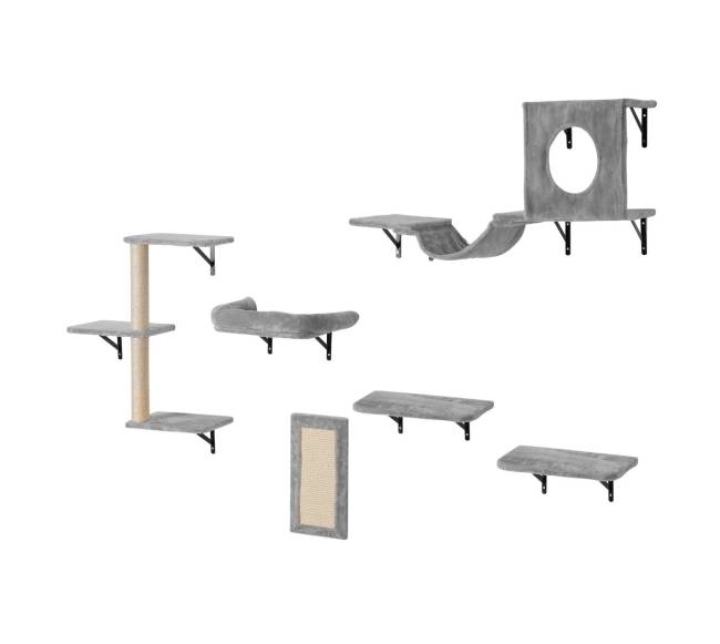 Sieninės lentynos katėms su šuolių lentomis9