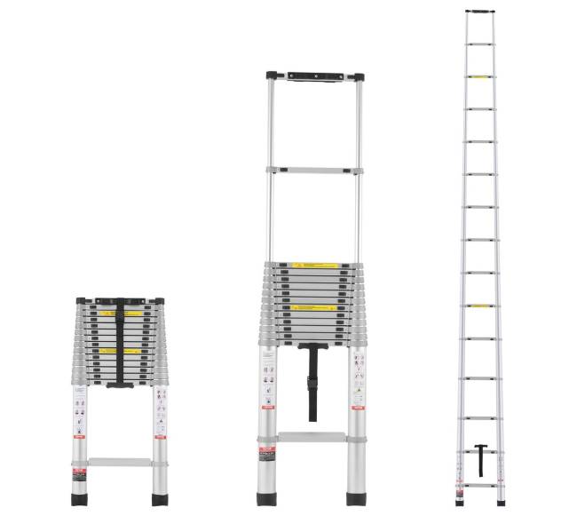 Teleskopinė kopėčios 6.2 m su daugiakartiniu užtraukimu0