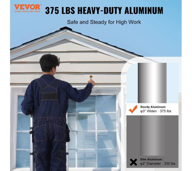 Teleskopinės kopėčios su stabilizatoriumi RV1