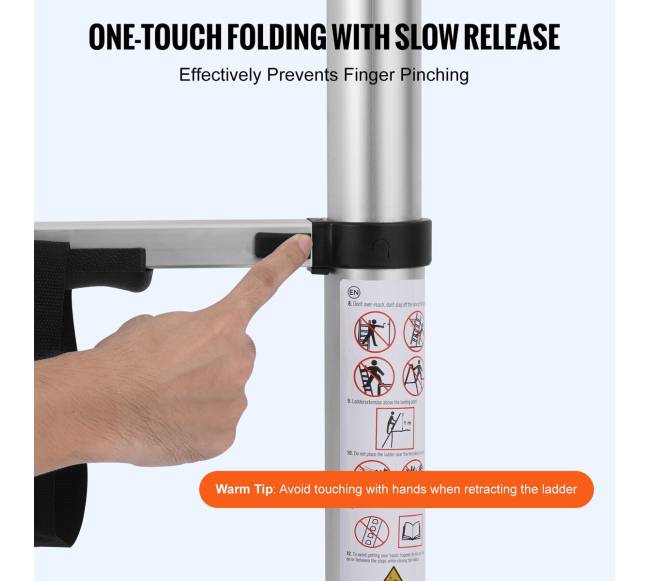 Teleskopinės kopėčios su stabilizatoriumi RV3