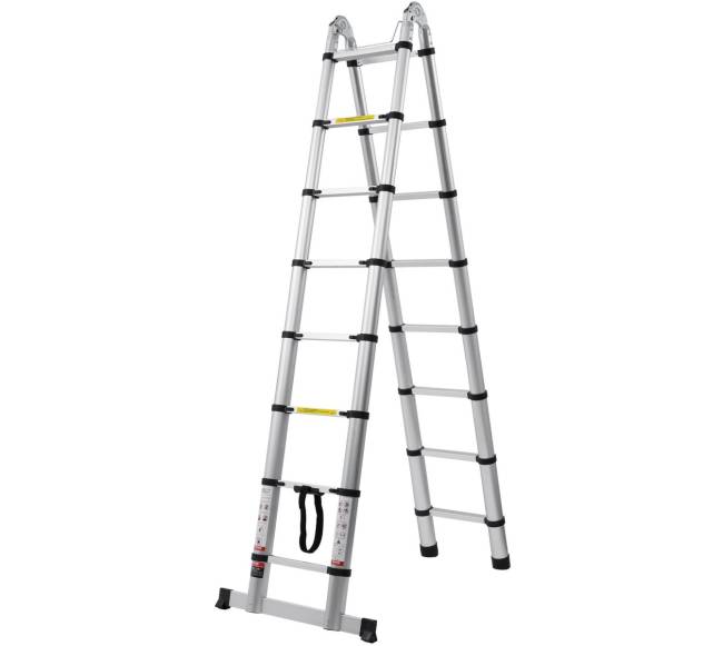 Teleskopinės kopėčios su stabilizatoriumi RV8