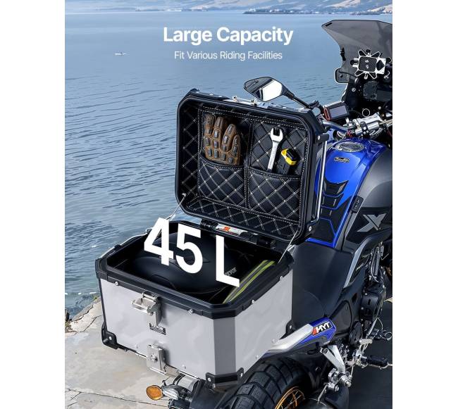 Motociklo daiktadėžė 45L su odiniu pamušalu2