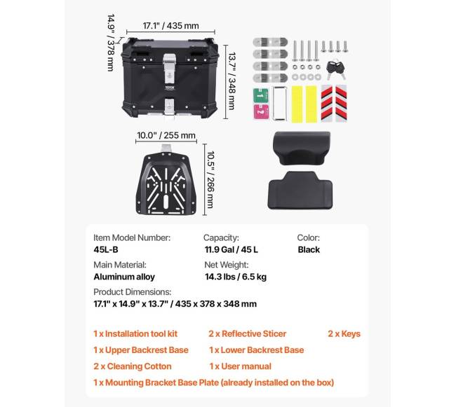 45 l motociklo lagaminas universalus su odine apdaila6