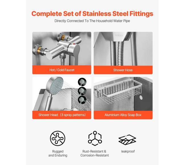 86.4 cm plieninė šunų maudymo vonia su čiaupu4