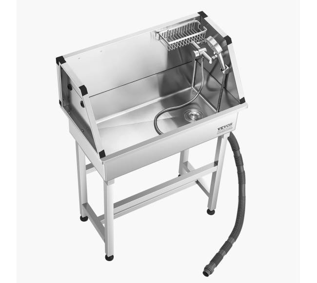 86.4 cm plieninė šunų maudymo vonia su čiaupu10