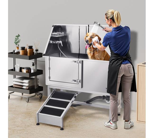 127 cm šunų prausimo vonia su rampa7