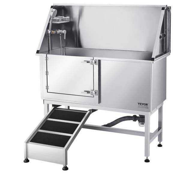 127 cm šunų prausimo vonia su rampa10