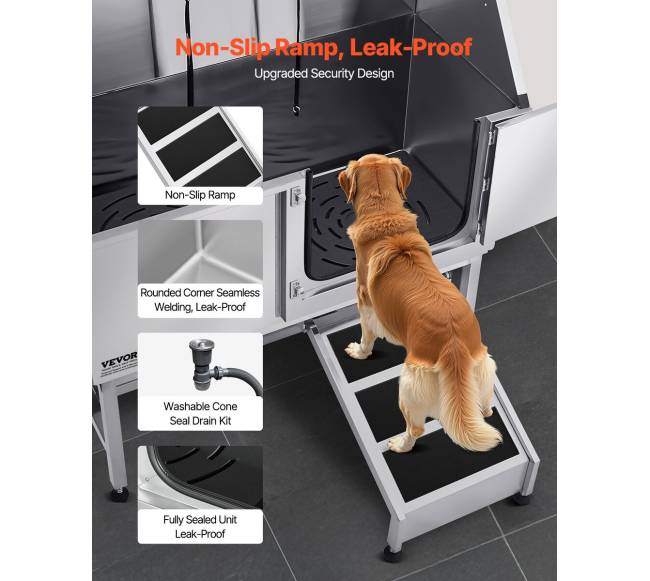 127 cm šuns priežiūros vonia su filtru2