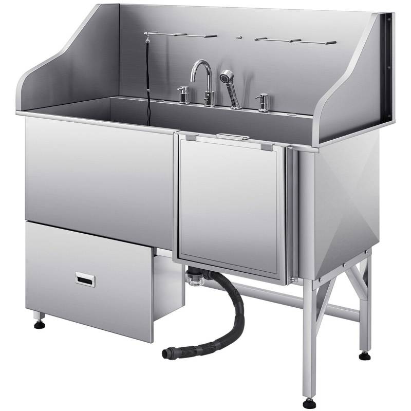 Šunų priežiūros vonia su rampa ir filtru0