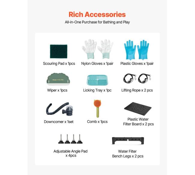 Šunų priežiūros vonia su rampa ir filtru5