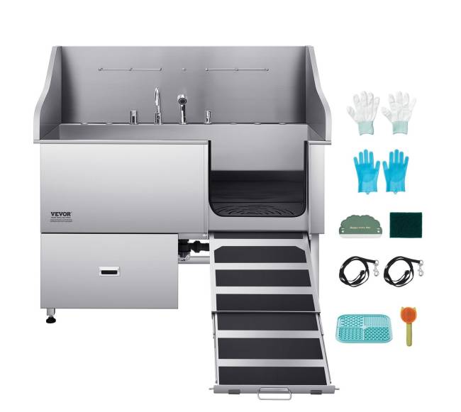 Šunų priežiūros vonia su rampa ir filtru8