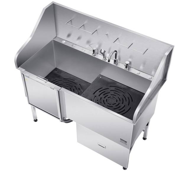 155 cm šunų vonia iš nerūdijančio plieno su rampa9