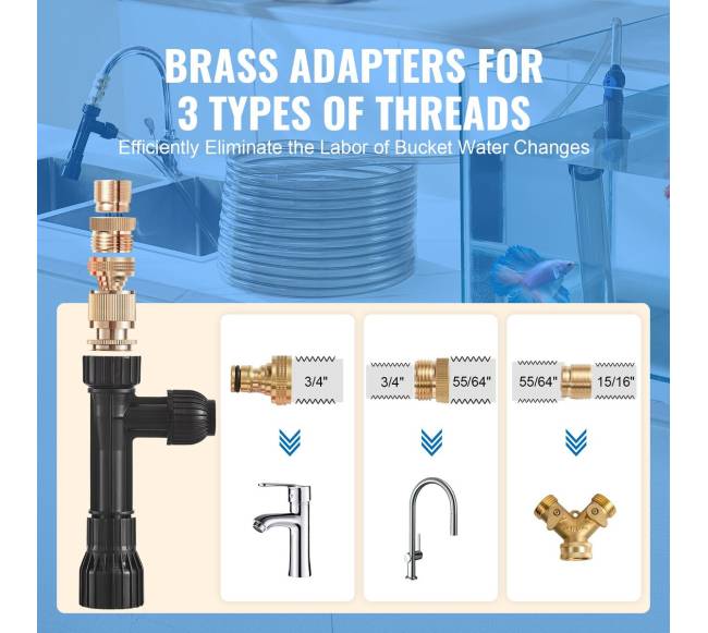 Akvariumo vakuuminis žvyro valiklis, 15 m žarna3