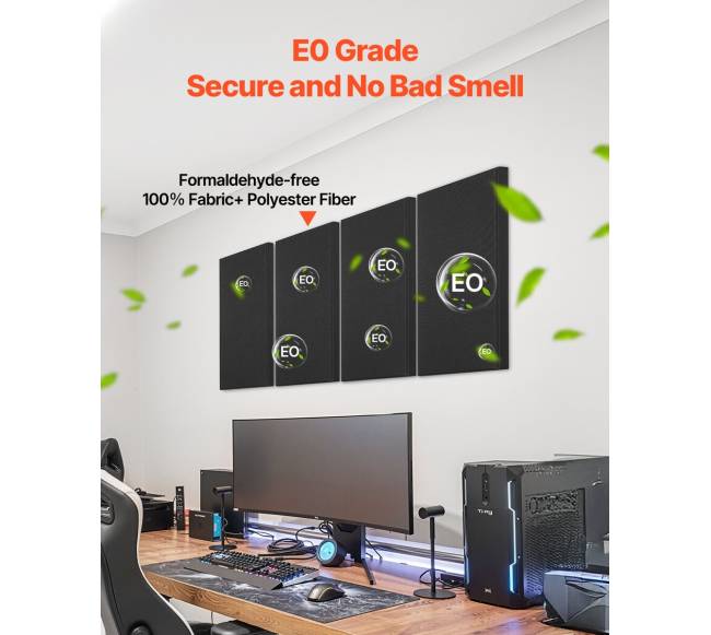 akustinės sienų plokštės, 4 vnt, juodos3