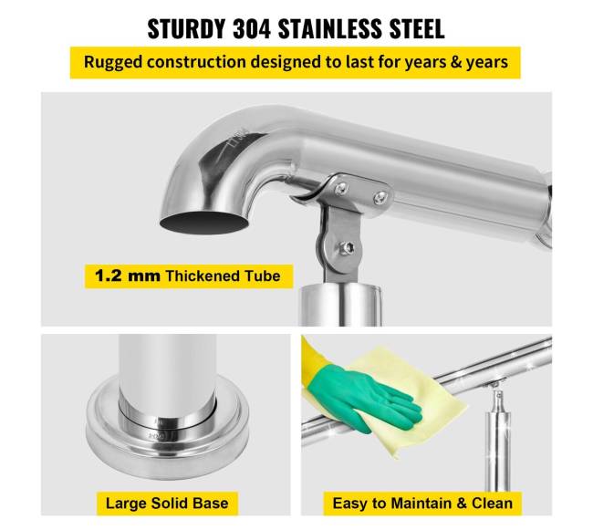 Nerūdijančio plieno 5 laiptų turėklai4