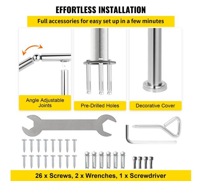 Nerūdijančio plieno 5 laiptų turėklai5