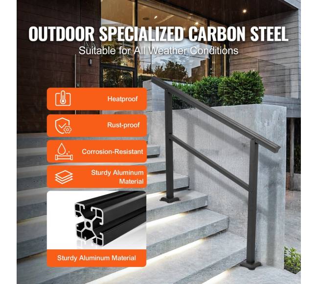 Lauko turėklai laiptams iš aliuminio2