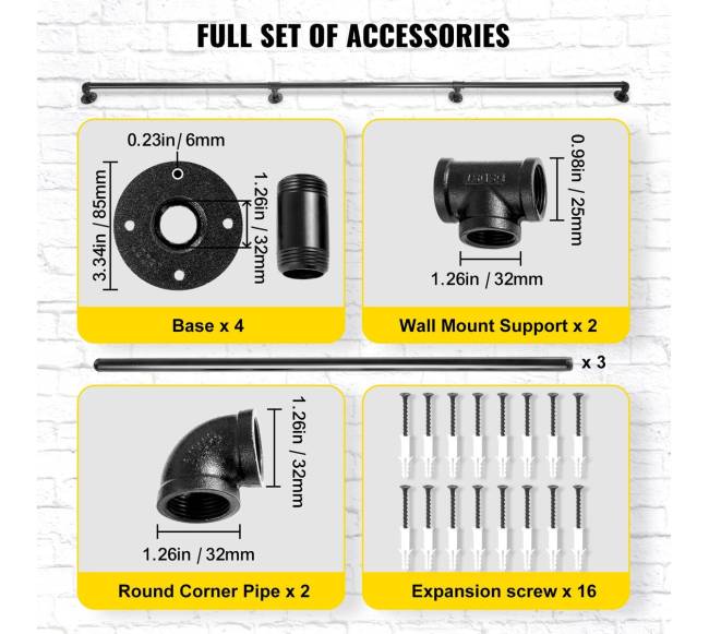 Laiptų turėklas iš plieno, 2.7 m4