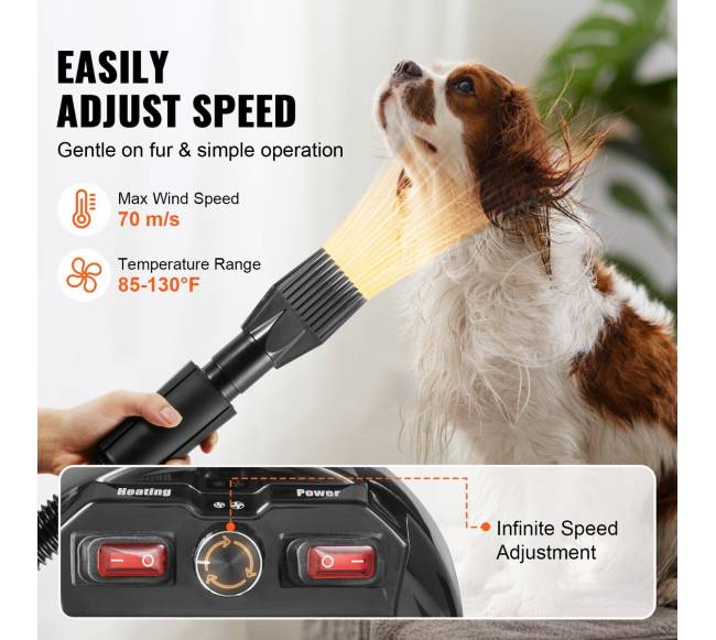 Šunų džiovintuvas, 2000W, 2.7 AG, juodas3