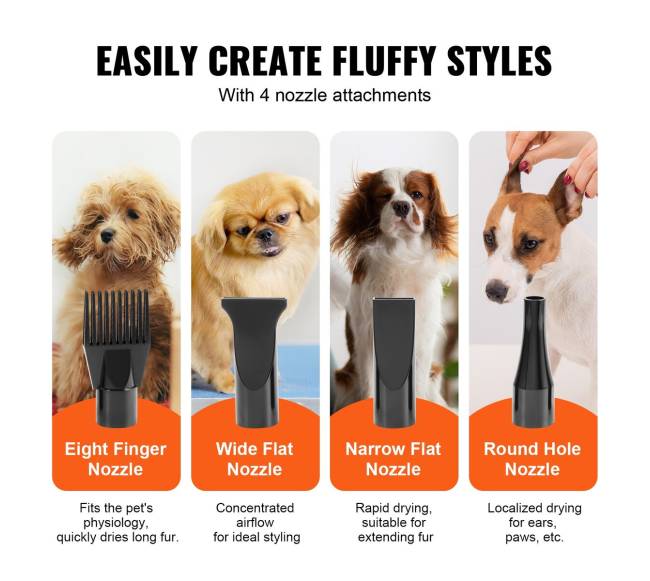 Šunų džiovintuvas, 2000W, 2.7 AG, juodas5