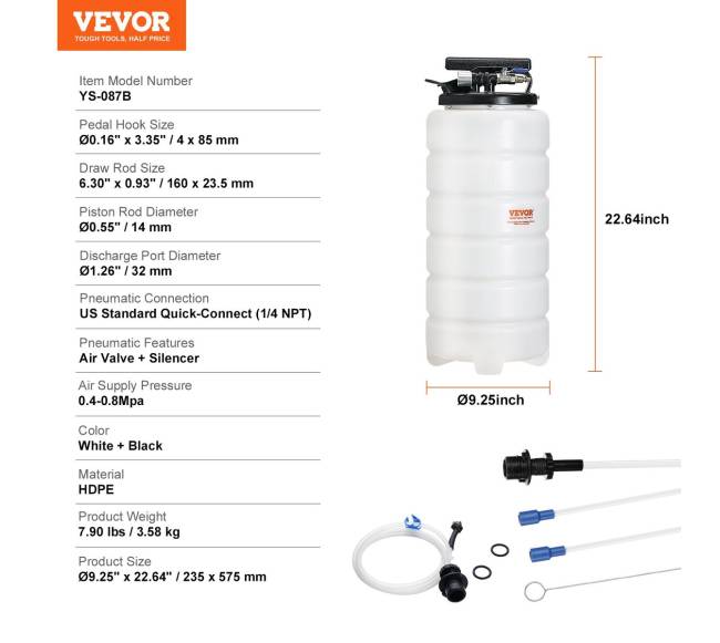 Skysčių ištraukiklis 15 litrų, automobiliams6