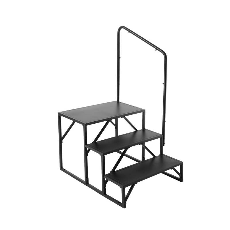 3 pakopų laiptų žingsniai su turėklu0