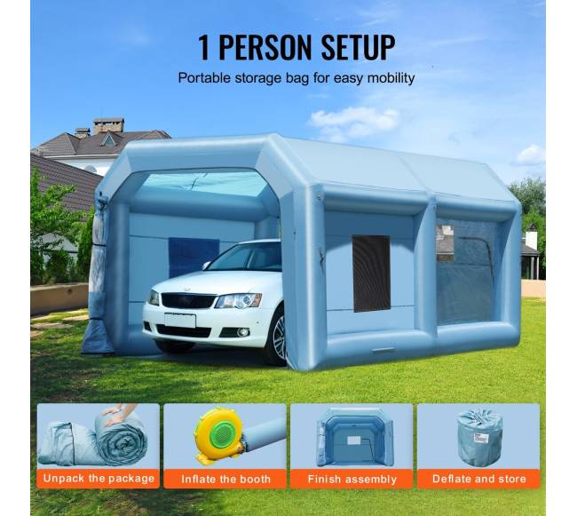 Pripučiamas dažymo paviljonas 6.4 x 4.1 m5