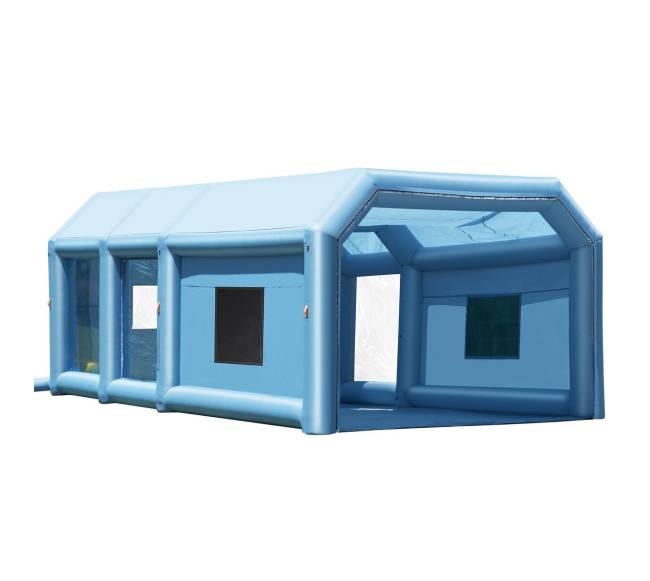 Pripučiama dažų kamera, 7 x 4 x 2.75 m0