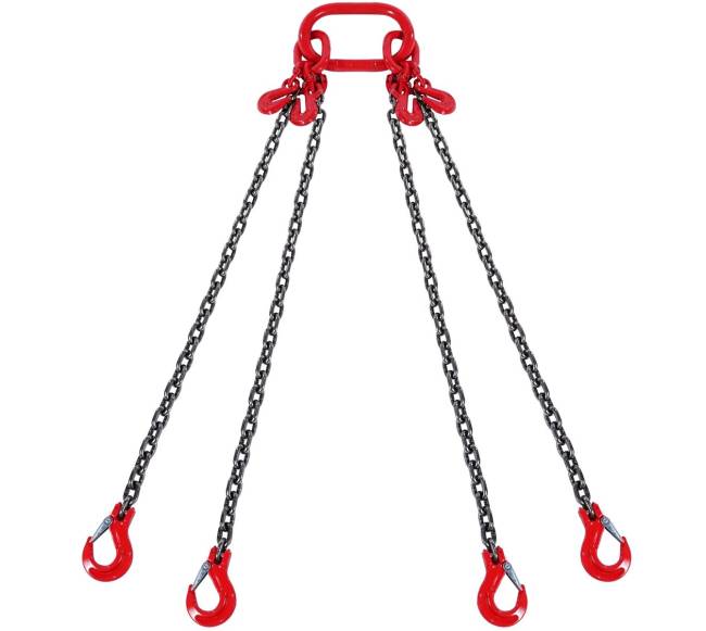 4 dalių G80 kėlimui skirta grandinė su kabliais9