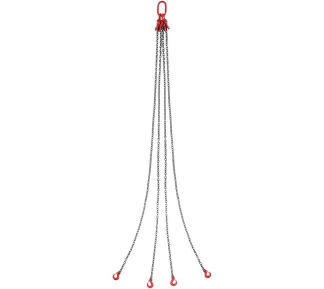 4 dalių G80 kėlimui skirta grandinė su kabliais10