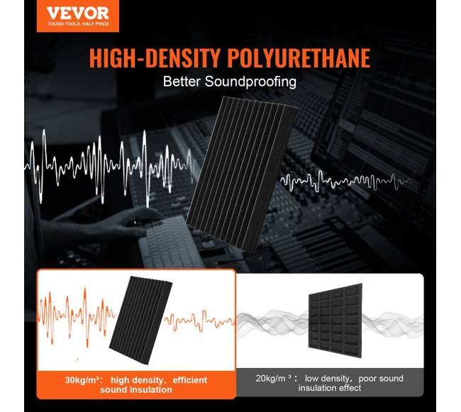 52 vnt. akustinės putos 30 x 30 x 2,5 cm1