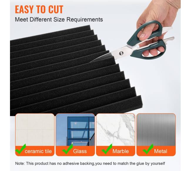 52 vnt. akustinės putos 30 x 30 x 2,5 cm3