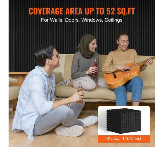 52 vnt. akustinės putos 30 x 30 x 2,5 cm4