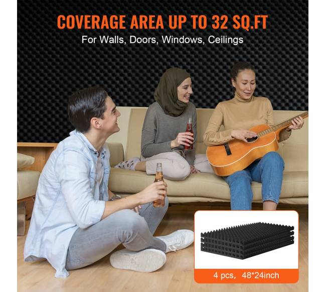 Aukštos kokybės akustinės putos, 4 vnt.4