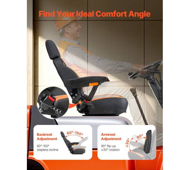 Šakinio krautuvo ir traktoriaus reguliuojama sėdynė4