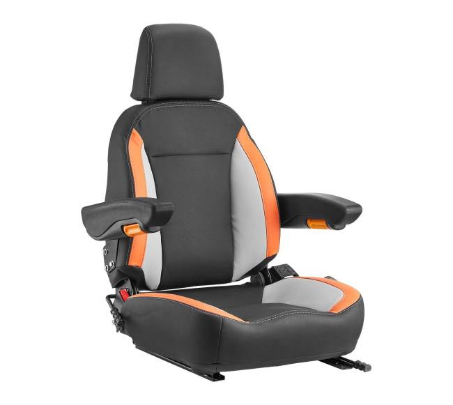 Šakinio krautuvo ir traktoriaus reguliuojama sėdynė9