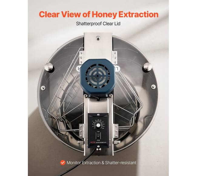 Elektrinis medaus ekstraktorius su 3 rėmais5