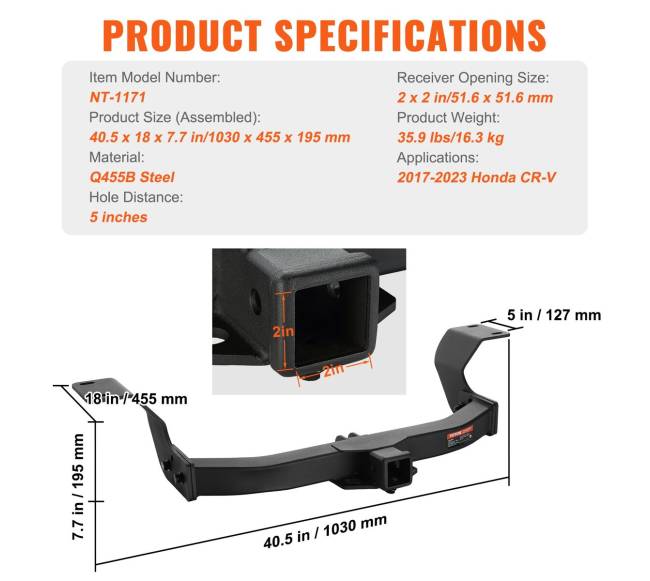Kablys Honda CR-V 2017-2023, 2 colių6