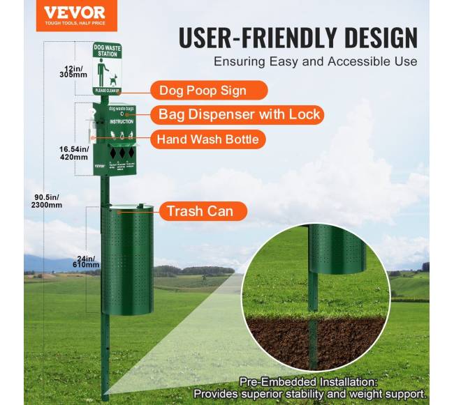 Šunų atliekų stotis su 600 maišelių1