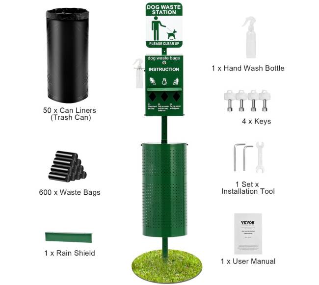 Šunų atliekų stotis su 600 maišelių8